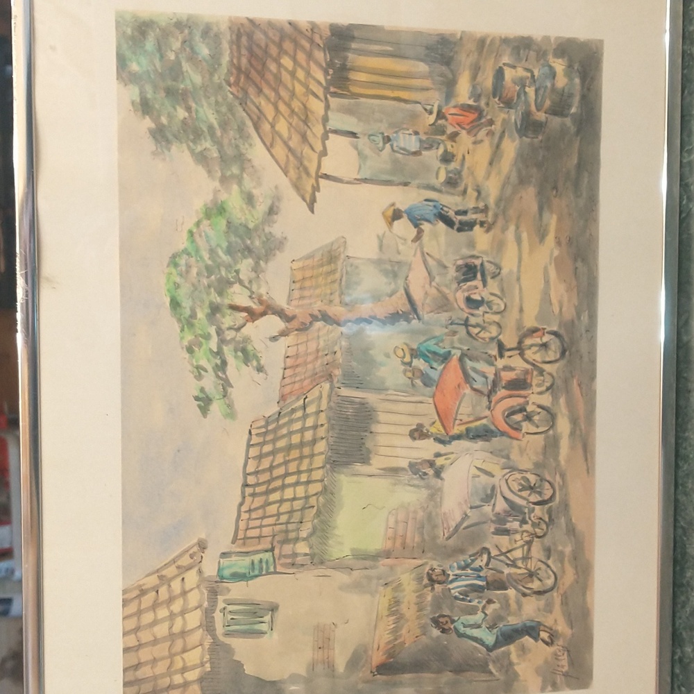 Original Watercolor and pen painting.